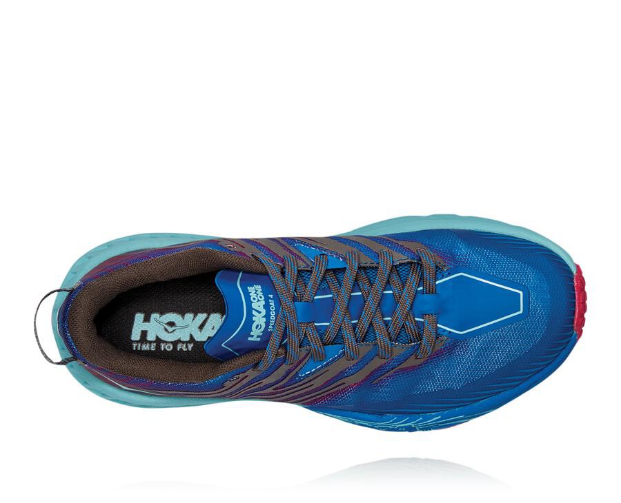 Zapatillas Trail Hoka One One Mujer - Speedgoat 4 - Azules - WIL294706